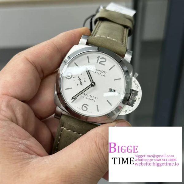PAM1314 47mm Luminor White Dial Brown Leather Strap VSF P9000 - Image 4
