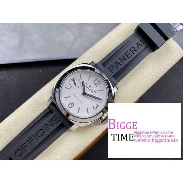 PAM1342 44mm Luminor White Dial Black Rubber Strap HWF 6497 - Image 4