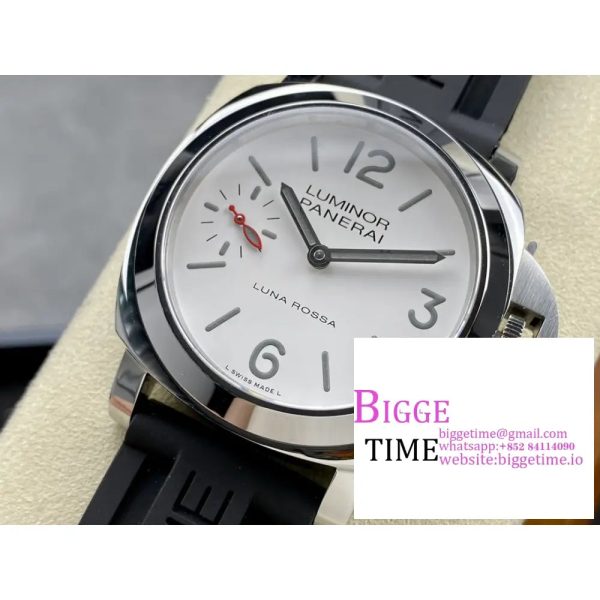 PAM1342 44mm Luminor White Dial Black Rubber Strap HWF 6497 - Image 2