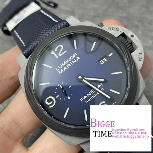 PAM1663 44mm Luminor Carbon Gradient Blue Dial Blue Nylon Strap VSF P9010 - Image 4