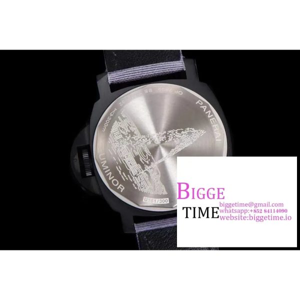 PAM2121 Geneve Boutique DLC Coated Titanium HWF 1:1 Best Edition Black Dial on Black Nylon Strap A6497 - Image 9