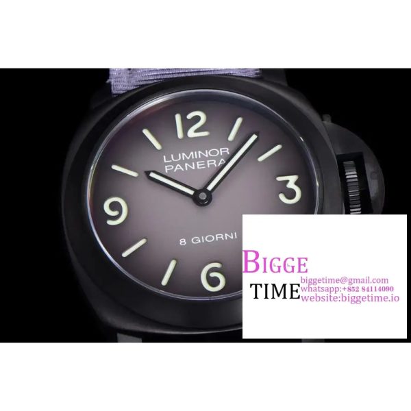 PAM2121 Geneve Boutique DLC Coated Titanium HWF 1:1 Best Edition Black Dial on Black Nylon Strap A6497 - Image 5