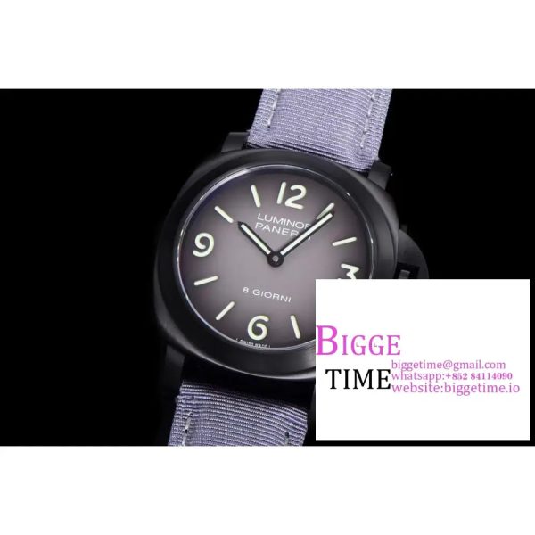 PAM2121 Geneve Boutique DLC Coated Titanium HWF 1:1 Best Edition Black Dial on Black Nylon Strap A6497 - Image 2