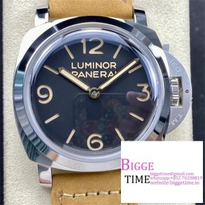 PAM372 47mm Luminor Black Dial Brown Leather Strap HWF P3000