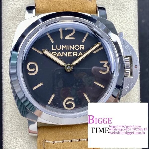 PAM372 47mm Luminor Black Dial Brown Leather Strap HWF P3000