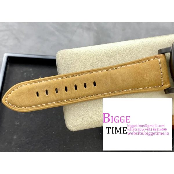 PAM375 N V6F 1:1 Best Edition Black Dial on Brown Asso Strap P3000 - Image 8