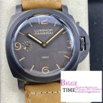 PAM375 N V6F 1:1 Best Edition Black Dial on Brown Asso Strap P3000