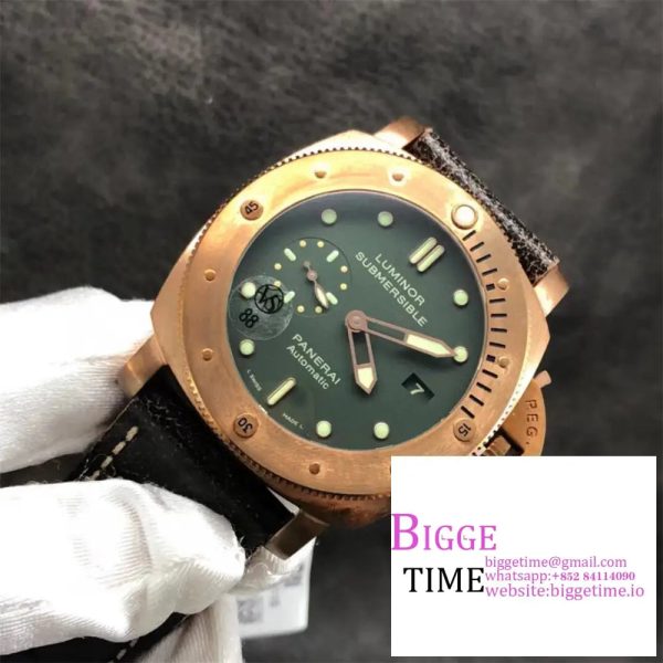 PAM382 N Bronzo VSF 1:1 Best Edition on Brown Distressed Calfskin Strap P.9000 V2 - Image 2