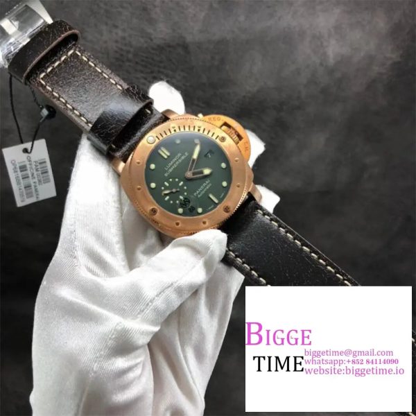 PAM382 N Bronzo VSF 1:1 Best Edition on Brown Distressed Calfskin Strap P.9000 V2 - Image 6