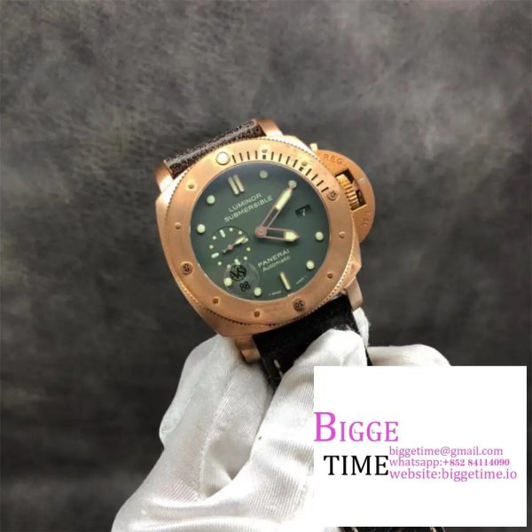 PAM382 N Bronzo VSF 1:1 Best Edition on Brown Distressed Calfskin Strap P.9000 V2 - Image 3