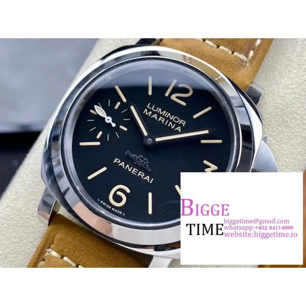 PAM416 44mm Luminor Black Dial Brown Leather Strap HWF 6497 - Image 2