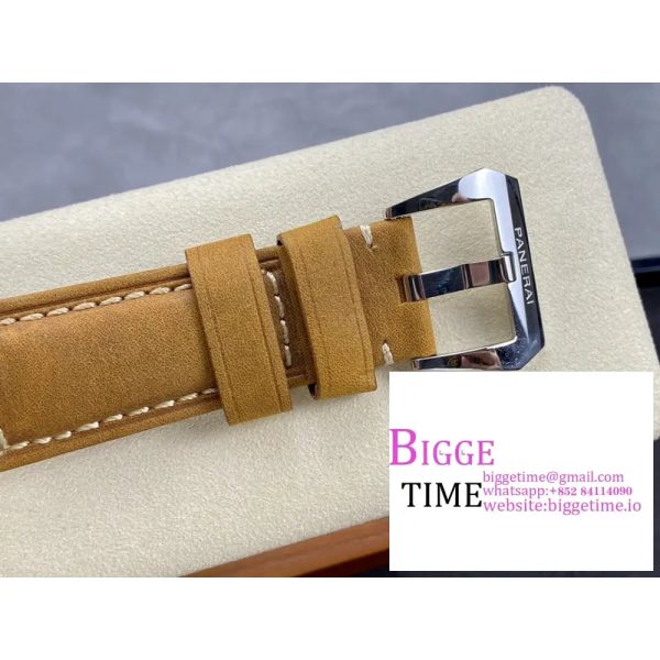 PAM416 44mm Luminor Black Dial Brown Leather Strap HWF 6497 - Image 8