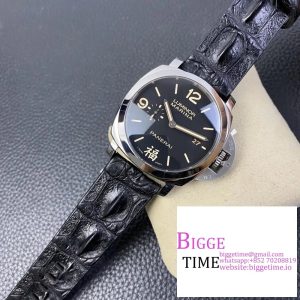 PAM498 O "福" VSF 1:1 Best Edition on Black Leather Strap P.9000  V2