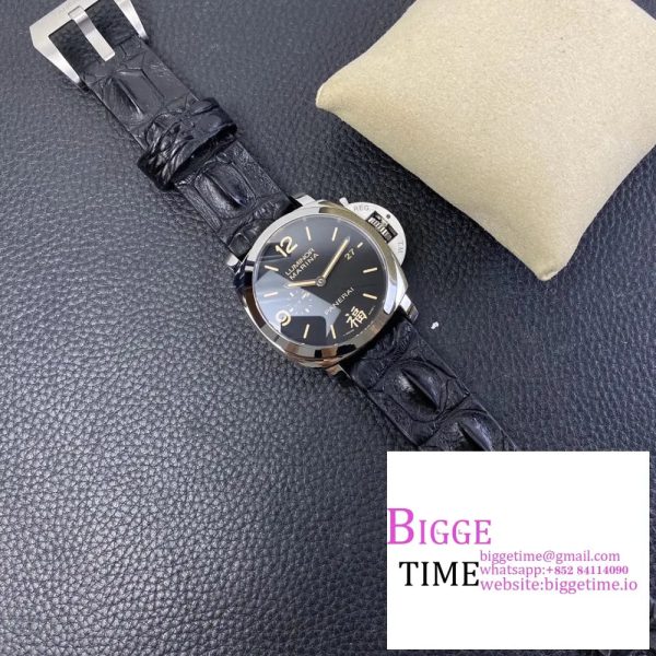 PAM498 O "福" VSF 1:1 Best Edition on Black Leather Strap P.9000  V2 - Image 2