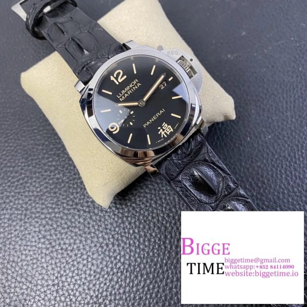 PAM498 O "福" VSF 1:1 Best Edition on Black Leather Strap P.9000  V2 - Image 3