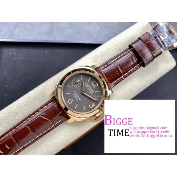 PAM511 Luminor Marina 44mm HWF 1:1 Best Edition Brown Dial on Brown Leather Strap A6497 - Image 4