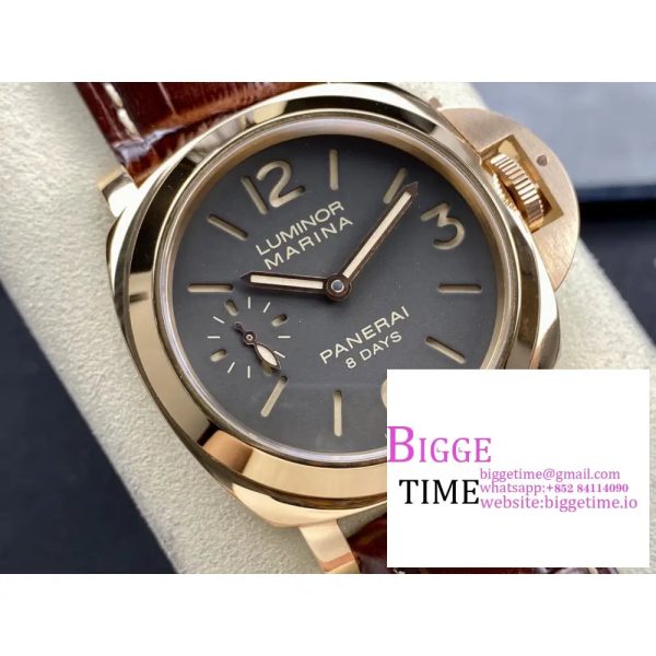 PAM511 Luminor Marina 44mm HWF 1:1 Best Edition Brown Dial on Brown Leather Strap A6497 - Image 3