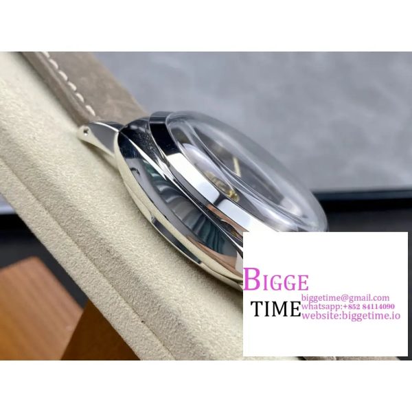 PAM605 Luminor 47mm HWF 1:1 Best Edition Black Dial on Gray Leather Strap A6497 - Image 7