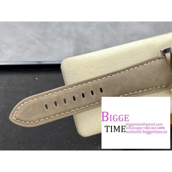 PAM605 Luminor 47mm HWF 1:1 Best Edition Black Dial on Gray Leather Strap A6497 - Image 6