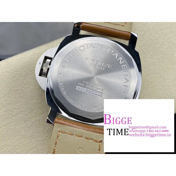 PAM632 Luminor Marina Logo SS HWF 1:1 Best Edition Brown Dial on Brown Leather Strap A6497 - Image 9