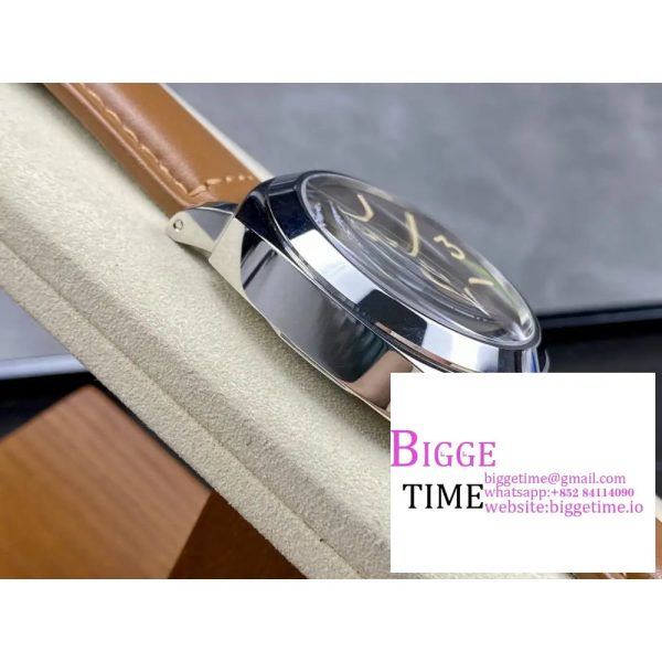 PAM632 Luminor Marina Logo SS HWF 1:1 Best Edition Brown Dial on Brown Leather Strap A6497 - Image 6