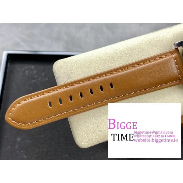 PAM632 Luminor Marina Logo SS HWF 1:1 Best Edition Brown Dial on Brown Leather Strap A6497 - Image 8