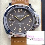 PAM632 Luminor Marina Logo SS HWF 1:1 Best Edition Brown Dial on Brown Leather Strap A6497