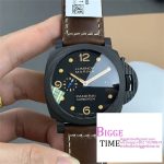 PAM661 Carbotech VSF 1:1 Best Edition on Brown Leather Strap P.9010