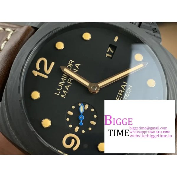 PAM661 Carbotech VSF 1:1 Best Edition on Brown Leather Strap P.9010 - Image 3
