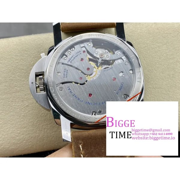 PAM663 47mm Luminor Grey Dial Brown Leather Strap HWF P3000 - Image 9