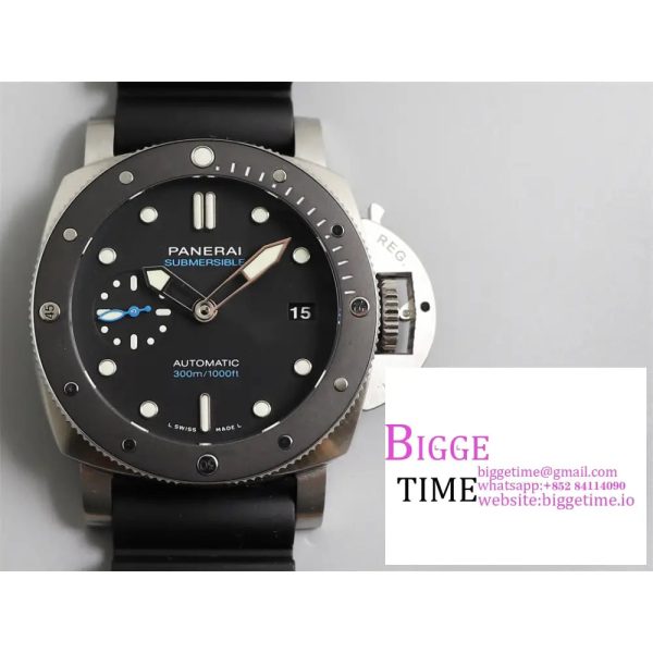PAM683 42mm Submersible Black Dial Black Rubber Strap VSF P.9001 - Image 2