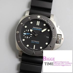 PAM683 42mm Submersible Black Dial Black Rubber Strap VSF P.9001