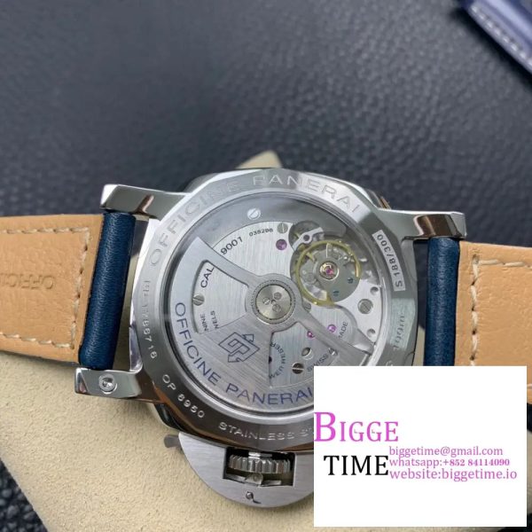 PAM688 S VSF 1:1 Best Edition Blue Dial on Blue Leather Strap P.9001  V2 - Image 3