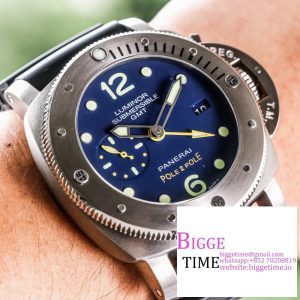 PAM719 S Titanium "Pole2Pole " VSF 1:1 Best Edition on Black Rubber Strap P.9001