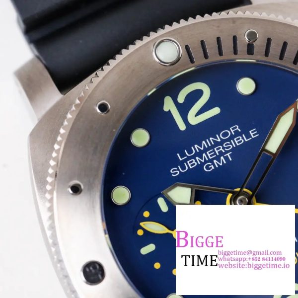 PAM719 S Titanium "Pole2Pole " VSF 1:1 Best Edition on Black Rubber Strap P.9001 - Image 5