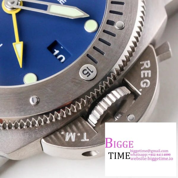 PAM719 S Titanium "Pole2Pole " VSF 1:1 Best Edition on Black Rubber Strap P.9001 - Image 6