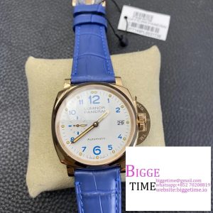 PAM756 Luminor Due VSF Best Edition White Dial on Blue Leather Strap AXXXIV