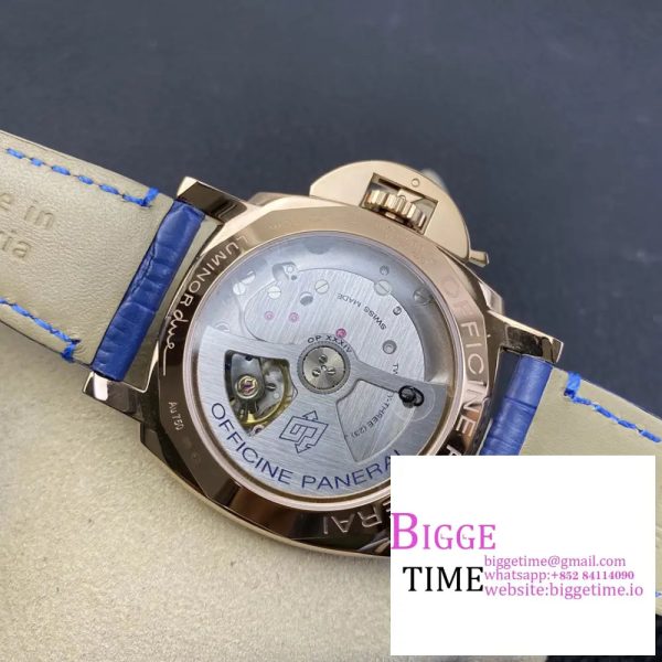 PAM756 Luminor Due VSF Best Edition White Dial on Blue Leather Strap AXXXIV - Image 7