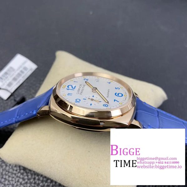 PAM756 Luminor Due VSF Best Edition White Dial on Blue Leather Strap AXXXIV - Image 3