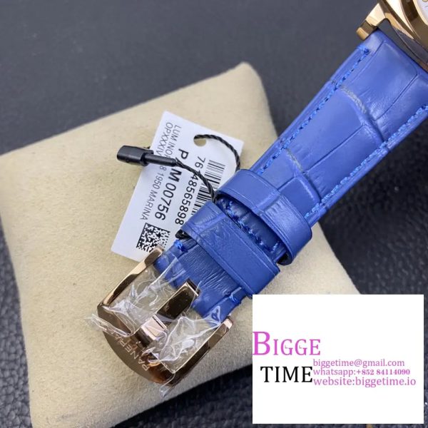 PAM756 Luminor Due VSF Best Edition White Dial on Blue Leather Strap AXXXIV - Image 6