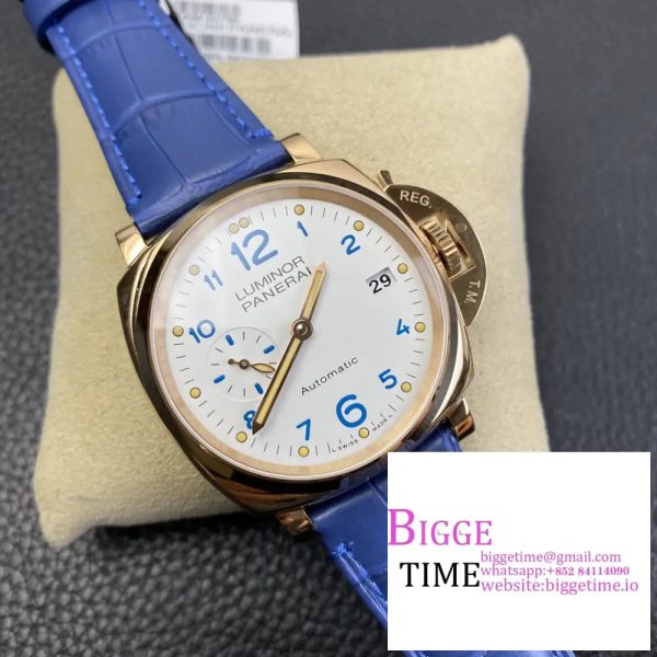 PAM756 Luminor Due VSF Best Edition White Dial on Blue Leather Strap AXXXIV - Image 5