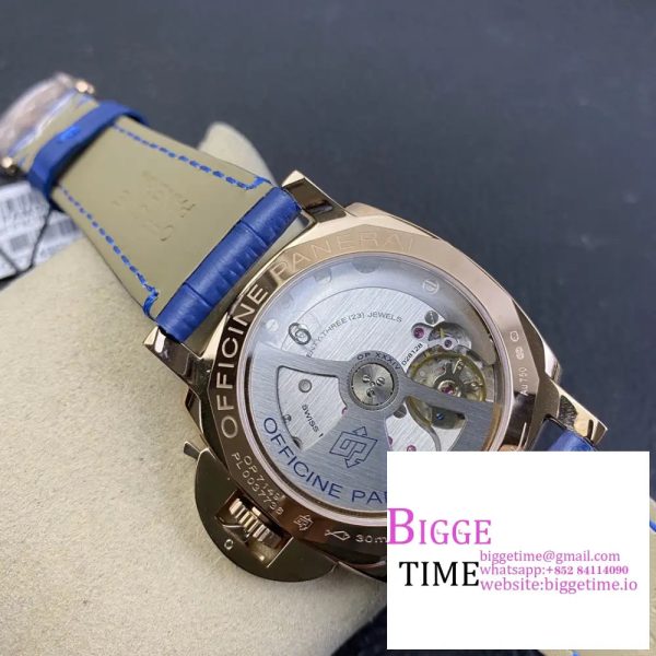 PAM756 Luminor Due VSF Best Edition White Dial on Blue Leather Strap AXXXIV - Image 8
