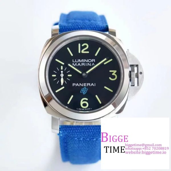 PAM774 44mm Luminor black Dial blue Nylon Strap HWF 6497