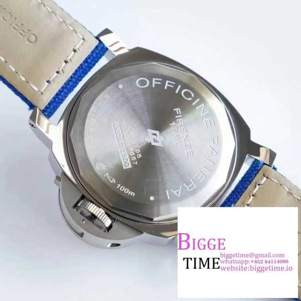 PAM774 44mm Luminor black Dial blue Nylon Strap HWF 6497 - Image 9