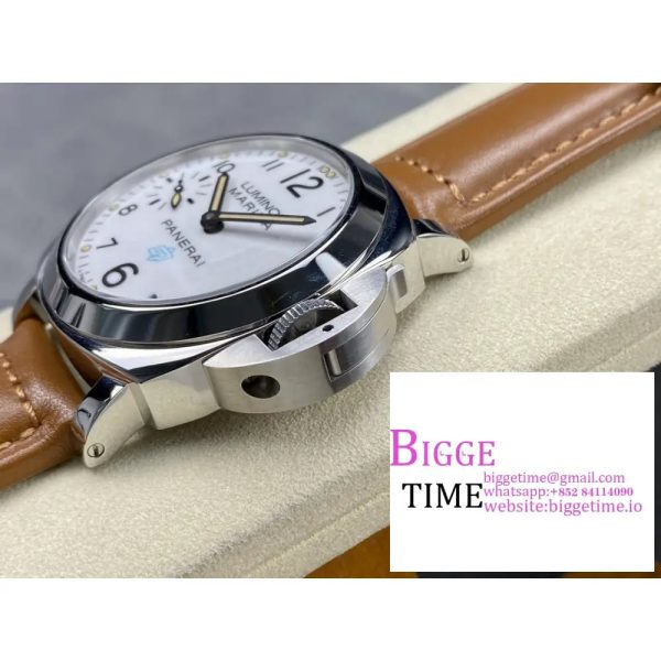 PAM778 W HWF 1:1 Best Edition White Dial on Brown Leather Strap A6497 - Image 5