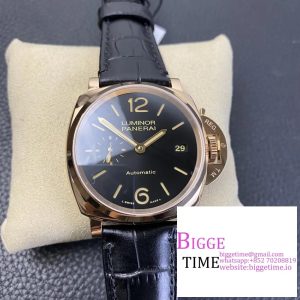 PAM908 "福" Luminor Due VSF Best Edition Black Dial on Black Leather Strap AXXXIV