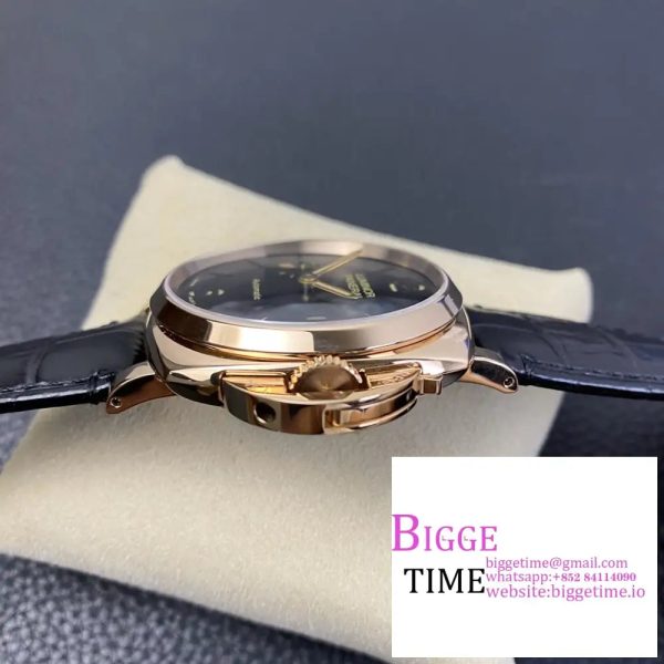 PAM908 "福" Luminor Due VSF Best Edition Black Dial on Black Leather Strap AXXXIV - Image 5