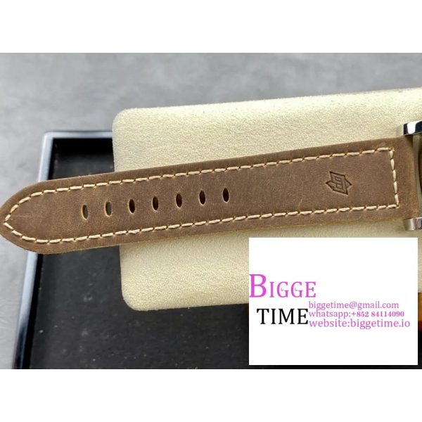 PAM911 Luminor Marina 44mm HWF 1:1 Best Edition Green Dial on Brown Tan Calf Leather Strap A6497 - Image 7
