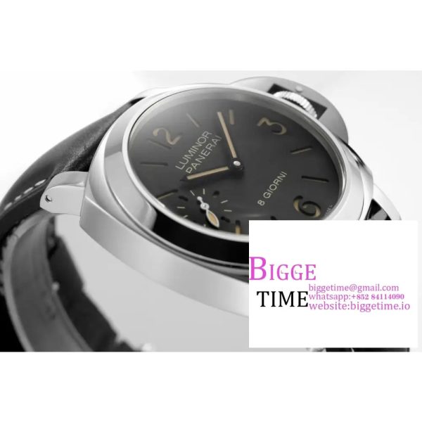 PAM915 HWF 1:1 Luminor Base 8 Days Best Edition on Black Leather Strap P5000 - Image 2