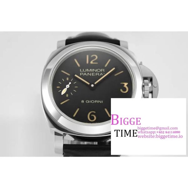 PAM915 HWF 1:1 Luminor Base 8 Days Best Edition on Black Leather Strap P5000 - Image 3